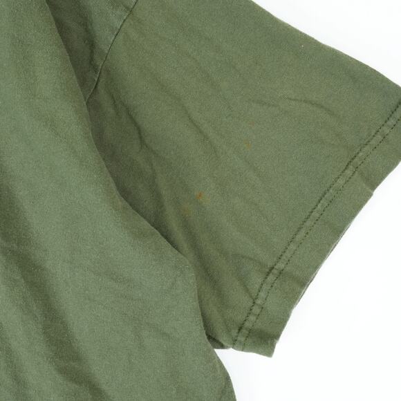 Vintage US Army T-Shirt Mens 2XL OD Green Short Sleeve Bayside Made in USA - Picture 7 of 9